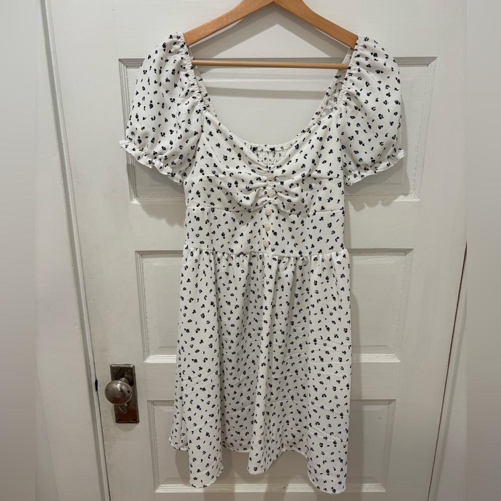 Charlotte Russe White and Black Mini Dress